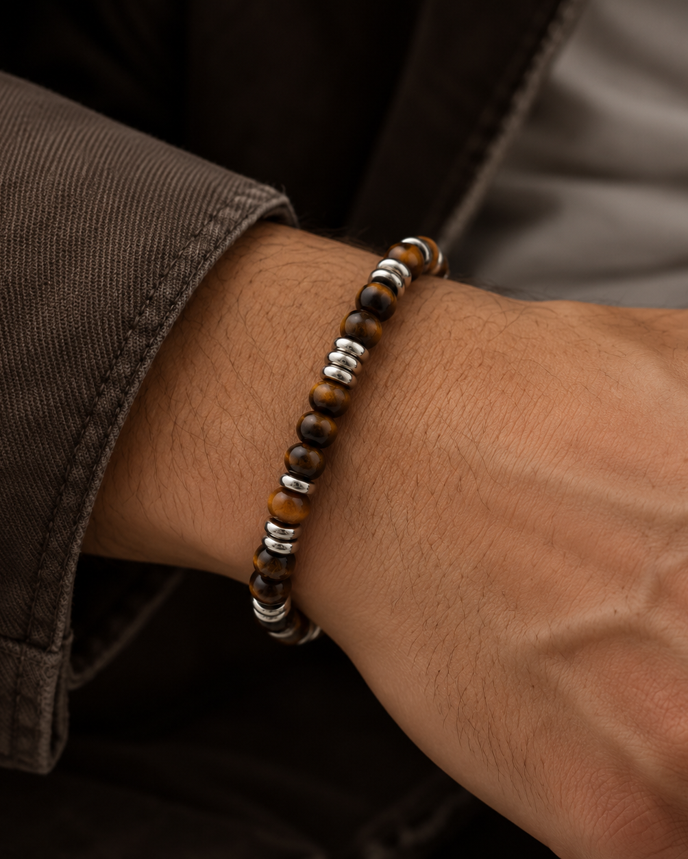 Santos Bracelet - Sølvfarvet/brunt