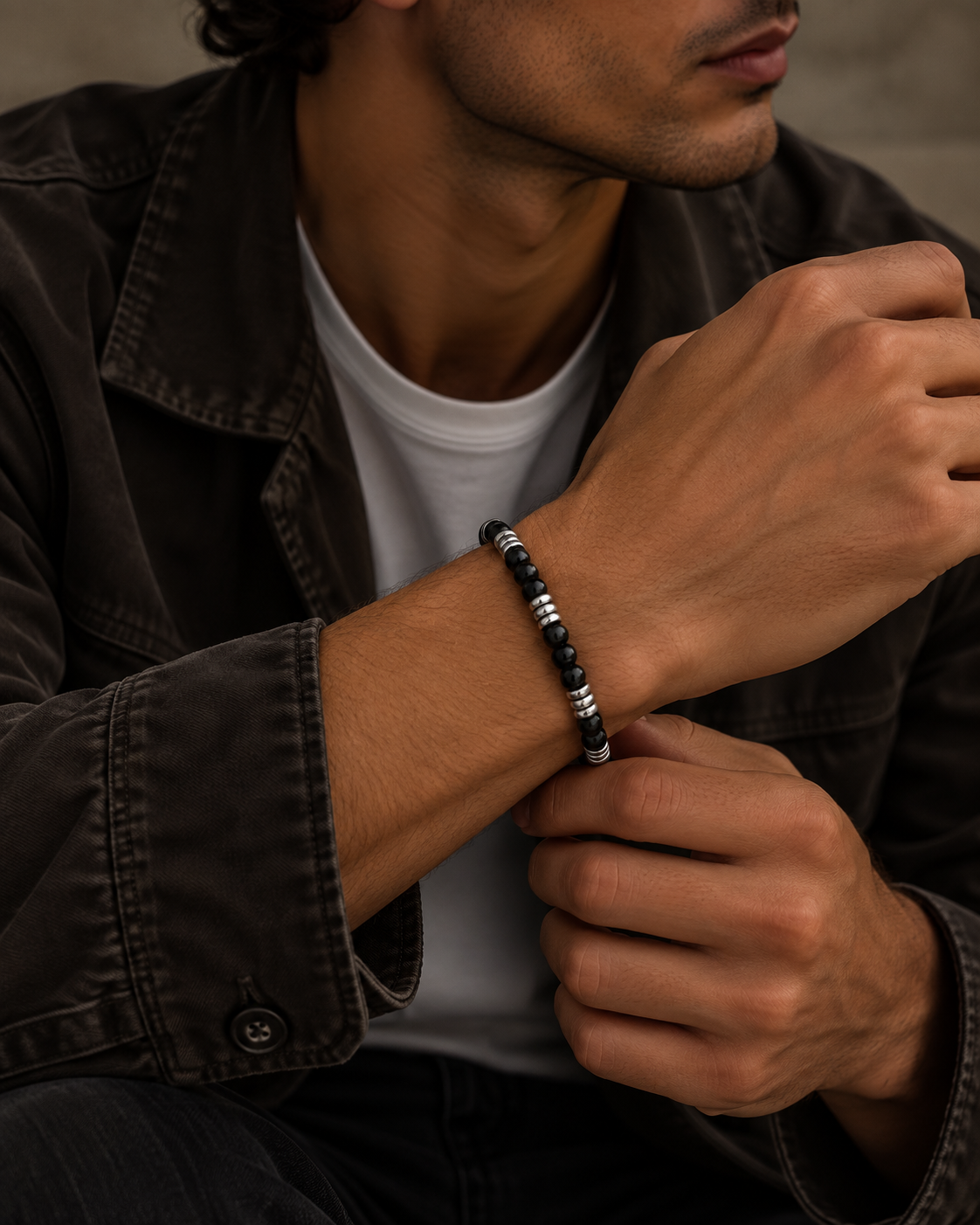 Santos Bracelet - Sølvfarvet/sort