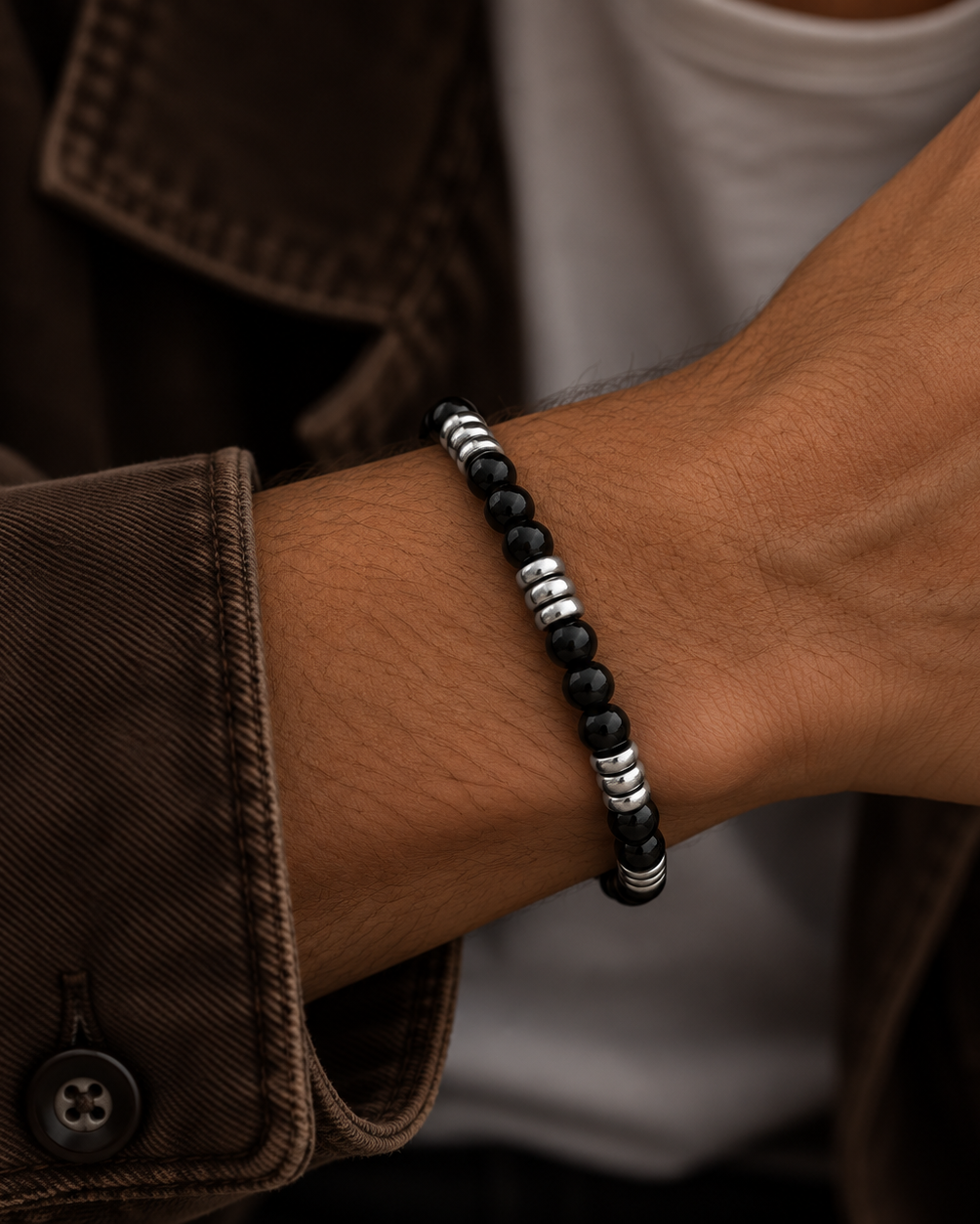 Santos Bracelet - Sølvfarvet/sort