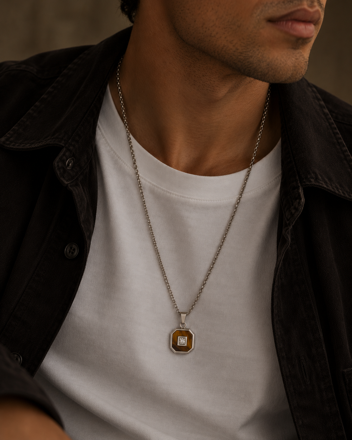 Romeo Necklace - Sølvfarvet/gul