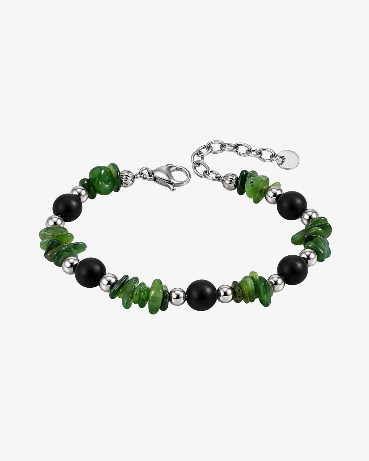 Stone Bracelet - Sølvfarvet/grønt