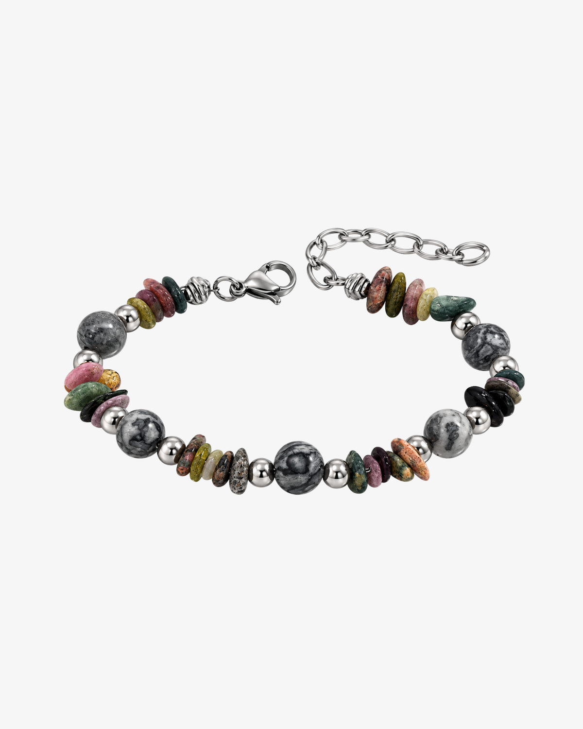 Stone Bracelet - Sølvfarvet/multi