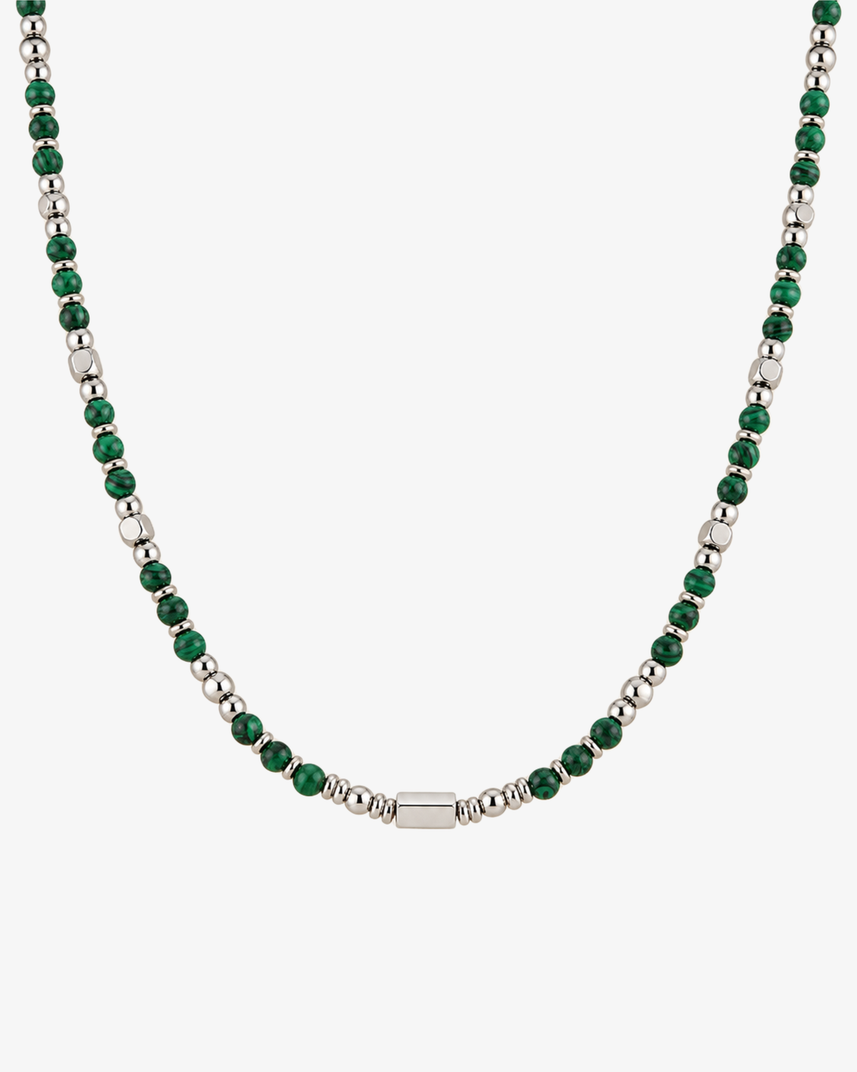 Zayn Necklace - Sølvfarvet/grøn