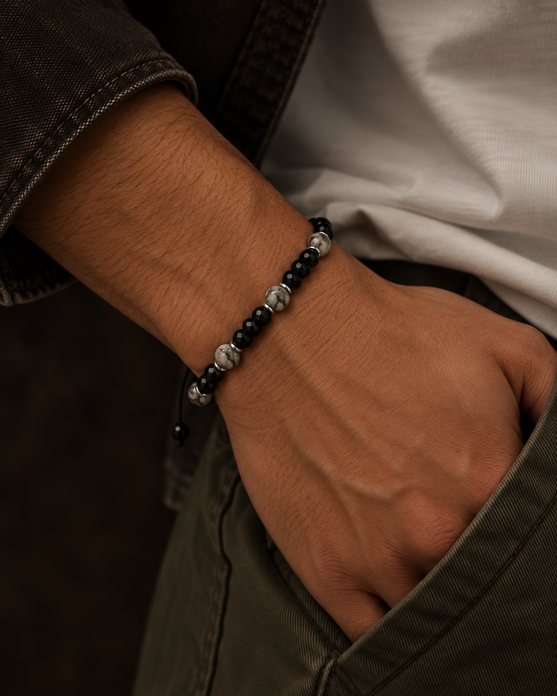 Zion Bracelet - Sort/grå