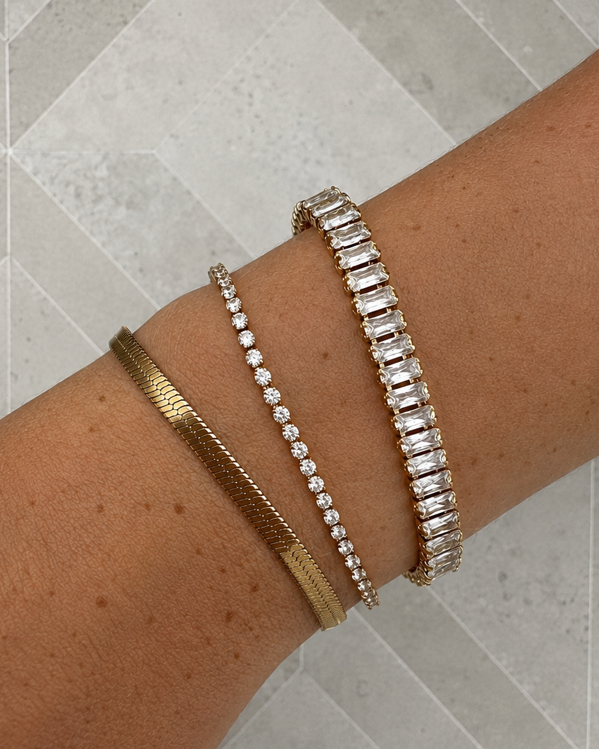 Tennis Bracelet 2mm - Forgyldt