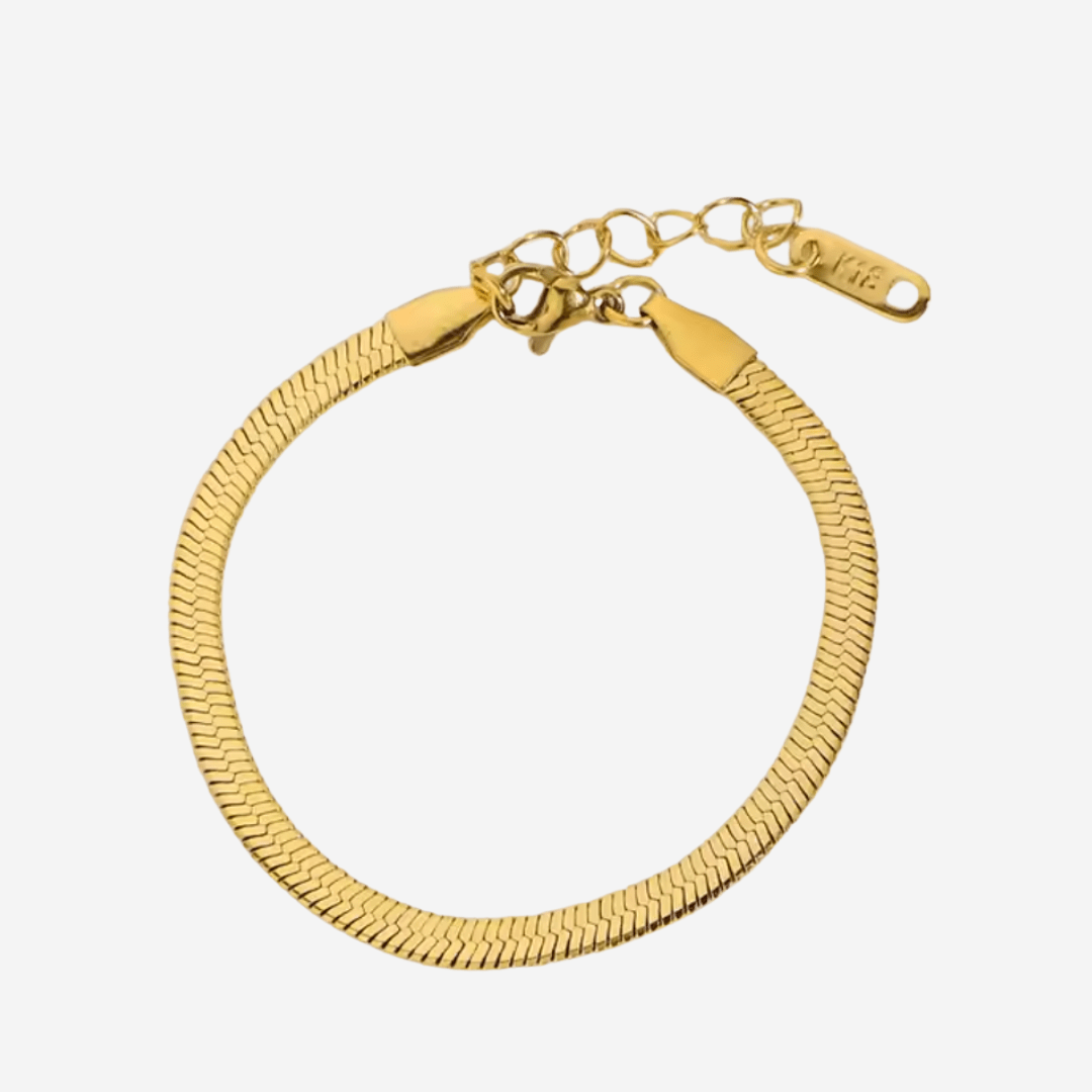 Flat Snake Bracelet - Forgyldt - Khaai Studio