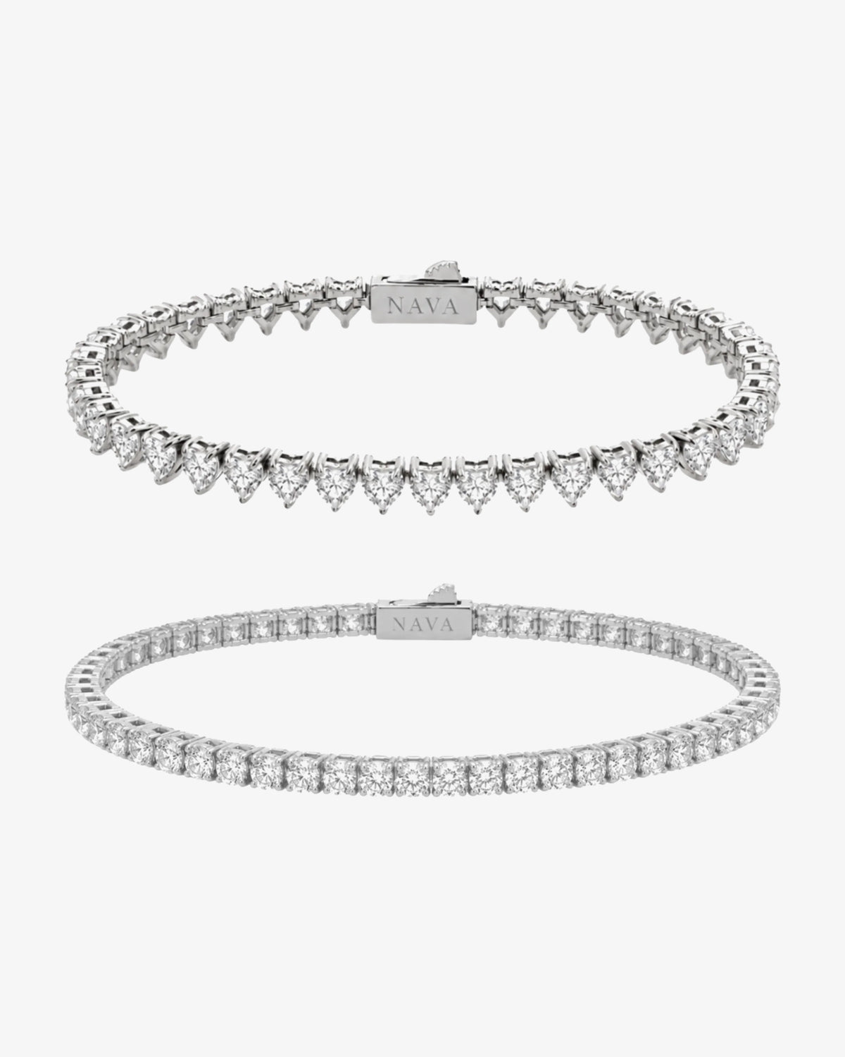 Lova & Oraya Tennis Gift Set med to tennisarmbånd i forsølvet rustfrit stål