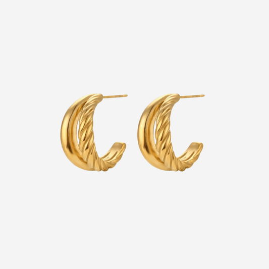 Twist Earrings - Forgyldt - Khaai Studio